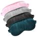Sleep Mask 4 Pcs Silk Eye Cover Soft Satin Blindfold Elastic Strap Night Eyeshade Travel Nap Snoring Blackout Eye Shade Portable Sleeping Mask Meditation Nap Covering
