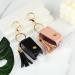 Mozeat Lens Hand Sanitizer Keychain - 2 Pcs Portable Leather Holder Leakproof Empty Bottles in Black & Pink - Perfect for Travel and Hygiene - Buy Online on GoSupps.com