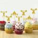 MonMon & Craft Weight Lifting Cupcake Toppers/Muscle Men Fitness Sport Theme Cupcake Decor/Health Fitness Party Fitness Instructor Birthday Party Cupcake Decorations - 24 Pcs Gold Glitter - Buy Online on GoSupps.com