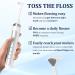 Reusable Electric Flosser for Adults & Kids 4 Speed Rechargeable Vibration Cleaner with Tongue Scraper & 60 Replacement Heads - Wireless Charging Base - Buy Online on GoSupps.com