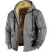 Hanxiulin Oversized Plush Hoodie Jacket for Men - Windproof Casual Winter Coat - Buy Online on GoSupps.com