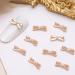 Lightweight Nail Accessories 20 Pcs Art Bow Shape Faux Pearl Decor Colorfast Reusable Stainless Decoration Charm Jewelry Kawaii Diy Elegant Pink B B Pink - Buy Online on GoSupps.com