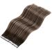 Buy Laavoo Brown Ombre Tape-In Hair Extensions | Real Hair Balayage | Invisible 20 Piece Set #4/18/4 - 40.64 cm - Buy Online on GoSupps.com