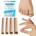 4 pieces toe protection gel toe caps of large toe toe cane little toe silicone toe plaster for bubbles chicken eyes ingrown toenails pain relief through friction nude 4PCs toe cushion tube