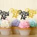 Retired AF Cupcake Toppers for Retirement Party Happy Retirement Cupcake Toppers Black & Gold Glitter Cake Decorations for Farewell/Going Away Party Supplies - 24pcs - Buy Online on GoSupps.com