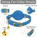 Oopsdoggy Leather Airtag Cat Collar with Bells - Durable GPS Pet Collar for Cats & Small Dogs in Blue - Buy Online on GoSupps.com