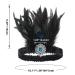 SWEETV 1920s Flapper Headband with Sequins and Feather - Roaring 20s Great Gatsby Hair Accessory in Black - Buy Online on GoSupps.com