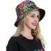 Retro 80s 90s Bucket Hat for Men Women - Funny Sun Fisherman Hat Black-3 One Size - Buy Online on GoSupps.com
