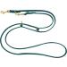Durable Double Linen Dog Leash - Adjustable 2.40m x 12mm in Fir Green for Small & Large Dogs - Premium Leather & Brass Quality - Buy Online on GoSupps.com
