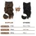 Halo Hair Extensions 20 Inch Medium Brown - Adjustable Long Wavy Synthetic Hairpieces with Invisible Wire and 4 Secure Clips - Buy Online on GoSupps.com