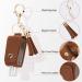 Songaa Hand Sanitizer Holder Travel Size - 1oz/30ml Leather Sanitizer Holder with Empty Bottle Portable RefillableSmall Squeeze Bottle with Keychain Brown - Buy Online on GoSupps.com