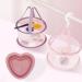 DASHIELL Makeup Brush Cleaner Bowl Heart Shape Silicone Cosmetic Brush Cleaner | Foldable Portable Washing Tool Brush Cleaning Pad for Makeup Lovers pink - Buy Online on GoSupps.com