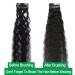 Black Kinky Straight Clip In Hair Extensions - 14 Inch - 120g - Pack of 10 - Buy Online on GoSupps.com