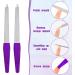 6-Piece Manicure Nail Files Set - Double-Sided Metal File for Natural Nails & Toenails - Purple Non-Slip Handle - Buy Online on GoSupps.com