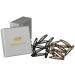 Hair -like hair clips set oval large (20 pieces | brown and black | approx. 6 cm long) including box for storage (box color: white)