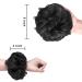 Black Messy Bun Hair Pieces 2PCS - Women's Wavy Curly Bun Extensions - Synthetic Chignon Scrunchies for Tousled Updo - Girls' Thick Hair Piece (1B#) - Buy Online on GoSupps.com