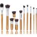 Professional Wood Handle Makeup Brush Set - 11-Piece Beauty Care Tools for Face Lips and Eyes. Ideal for Ladies' Makeup. Nylon Bristles. Angular Blush Fan Brush Smudge Brush Flat Brush - Buy Online on GoSupps.com