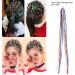 4 Size Hair Tinsel Strands DIY Braiding Hair String Dreadlocks Yarn Strings Hair Styling Decoration Accessories for Women and Girls Hip Hop(6mm flat) - Buy Online on GoSupps.com