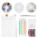 Vathery nail design accessories 15 nail art brush set 5 puncture pen 30 strip strap nail street and tweezers for nail decoration