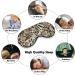 Animal Skin Leopard Spots Sleep Mask - Soft Light-Blocking Eye Cover for Women | Adjustable Tropical Leaves Design - Buy Online on GoSupps.com