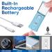 Nano Mist Sprayer - Handheld Nano Mister | 30ml Visual Water Tank Cordless Handheld Mister Handy Nano Mister with Colorful Light for Face Hydrating Skin Care Daily Makeup Blue - Buy Online on GoSupps.com