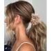 Brinie Flower Hair Scrunchies Pearl Champagne Hair Ties - Elastic Bands for Women and Girls - Buy Online on GoSupps.com