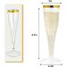 JOLLY CHEF 36 Plastic Champagne Flutes 4.5 Oz Gold Rim - Wedding Party Disposable Toasting Glasses - Perfect for Special Occasions - Thanksgiving, Christmas - 4.5-Gold Rim-36 - Buy Online on GoSupps.com