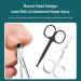 4 Pack Curved Facial Hair Scissors Set - Stainless Steel Mustache Nose Beard Eyebrow Eyelash Trimmers for Men & Women - Buy Online on GoSupps.com