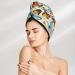 Hair Towel Wrap with Button - Fast Drying Towel Turban for Quick Hair Drying (Butterflies Design) | International Shipping - Buy Online on GoSupps.com