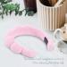 Women's Spa Headband | Sponge & Terry Cloth Fabric | Makeup & Skincare | Pink Bubble Headband - Buy Online on GoSupps.com