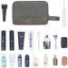WANDF Travel Toiletry Bag for Men - Canvas Dopp Kit Organizer in Grey - Buy Online on GoSupps.com