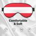 Austrian Flag Sleep Eye Mask | Soft Adjustable Blackout Silk Blindfold for Men & Women - Buy Online on GoSupps.com