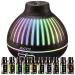 Aromatherapy Diffusers with Essential Oils Set,Office Cool Mist Humidifier Diffuser with Ambient Light 3 Times Settings,Ultrasonic Bedroom Vaporizers Aroma Oil Diffuser with Waterless Auto Shut-Off Black