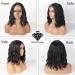 Diamond Queen Short Wavy Black Bob Wig - Shoulder Length Synthetic Lace Wig for Black Women (1B) - Buy Online on GoSupps.com