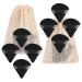 Yoseng 4pcs Powder Puffs for Face Powder Both Dry and Wet Black Triangle Makeup Puff for Loose & Cosmetic Foundation Wedge Shape Velour Cosmetic Sponge for Contouring with Mesh Laundry Bag(2Pack) 2Pack Black