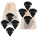 Yoseng 4pcs Powder Puffs for Face Powder Both Dry and Wet Black Triangle Makeup Puff for Loose & Cosmetic Foundation Wedge Shape Velour Cosmetic Sponge for Contouring with Mesh Laundry Bag(2Pack) 2Pack Black