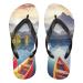 Mnsruu Fantastic Mountain Lake Print Flip Flops for Home Hotel Spa Bedroom Travel L for Men Women