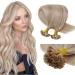 LAAVOO SONVOON REAL HAY Ashblond U Tips Extensions Real Hair Keratin Bondings 1g Hot Fusion Keratin Hair Extension Real Hair Extensions Blond Highlight High Blond 50s 50g #18/613 50 cm 1-33 U Tiphighlight Ashblond with bleached blonde