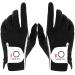 FINGER TEN Men's Golf Glove Rain Grip Pair Both Hand or 2 Pack Left Right Hand Hot Wet Weather No Sweat Black Gray Green Fit Size Small Medium Large XL Black X-Large Ambidextrous