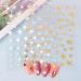 4 Sheets Star Nail Stickers 3D Gold Silver Black Christmas Star Manicure Decals Self Adhesive Nails Decoration - Buy Online on GoSupps.com
