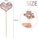 60Pieces Heart Cupcake Toppers Champagne Valentines Day Cupcake Toppers Decorations Double Colors Heart Shaped Cupcake Cake Decorations for Valentine Wedding Party Mother's Day - Buy Online on GoSupps.com