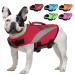 Alagirls dog chest ripstop dogwimming vest security pet lifesaver with reflective stripes and rescue handle adjustable for dogs aladlj003 Red M M: 47-61cm (chest circumference) red