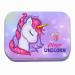 Unicorn magic children's plaster licensed product - metal box - 24 plaster - beautiful design plaster storage box for children - suitable for backpack - handbag unicorn magic 1 piece