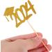 BESTonZON 10 Pack 2024 Graduation Cupcake Toppers Glitter Graduation Cupcake Picks 2024 Grad Cap Graduation Theme Party Cupcake Decorations - Buy Online on GoSupps.com