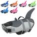 Cit toile life jacket dog sharks light and safe for water sports dog swimming vest with handle and reflective for small medium and large dogs gray l l gray