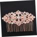 FRCOLOR Rhinestone Hair Comb Gold Teeth Hair Clip Combs Headpiece for Women Wire Hair Side Comb Metal Hair Side Comb Fashion Hair Comb Pin Metal Hair Clips for Women Rhinestones Veil Bride - Buy Online on GoSupps.com