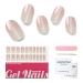 Semi Cured Gel Nail Strips 20 PCS Gel Nail Stickers Work with UV Light Gel Nail Wraps Salon Quality & Easy to Use - Roseate Romance