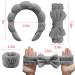 TLUXX 4-Piece Spa Headband & Wristband Set - Reusable Makeup & Skincare Accessories for Women & Girls Gray - Buy Online on GoSupps.com