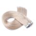 Tape In Hair Extensions - Gray 40cm | 100% Remy Real Hair | Adhesive Tape | 50 Bricks (4cm Wide) | Novon Hair Extensions - Buy Online on GoSupps.com
