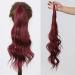 Ponytail Extensions Stick On Horsetail Wine Red Wrap Around Hair Extensions Long Wine Red Wavy Ponytail Wigs for Women for Women(NMW1027-4) - Buy Online on GoSupps.com